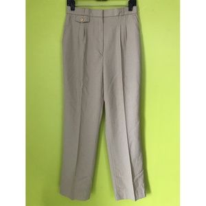 Domino Career Straight Pleat Khaki Dress Pants 12